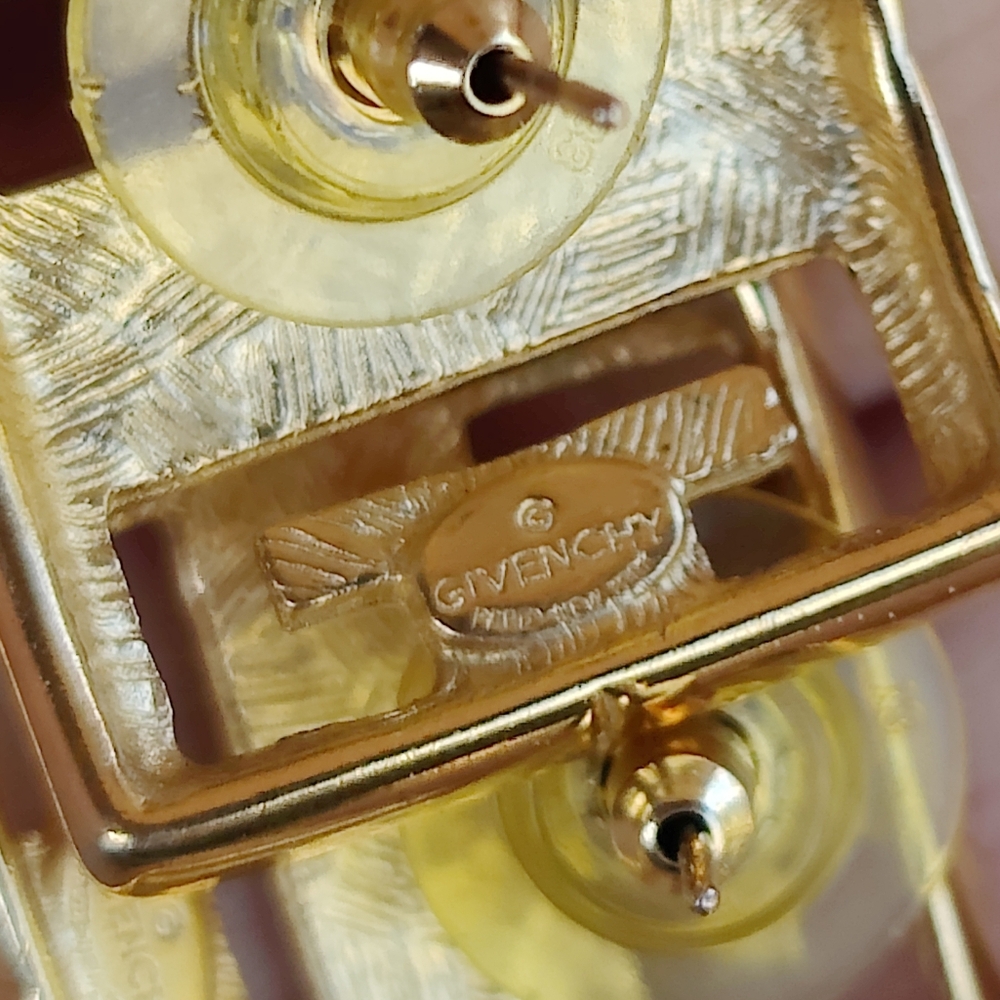 Vintage 80s Givenchy 4 G Earrings - Picture 2 of 7